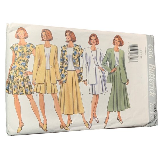 Butterick Pattern 4506 Size 12-14-16 Jackets Skirts Shirt Short Uncut - Picture 1 of 2